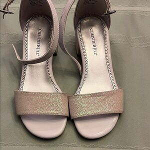 Pink Glitter girls Sandals size 1M